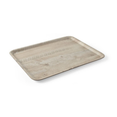 Plateau de service en melamine avec imprime bois - AmerBox - Bois clair - 370x530 mm  au meilleur prix sur Restock CHR