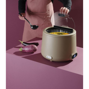 Marmite a soupe UNIQ - designed by Robert Bronwasser - 8 L - Beige - 220-240V/500W - O365xH325 mm (HENDI)  au meilleur prix sur 