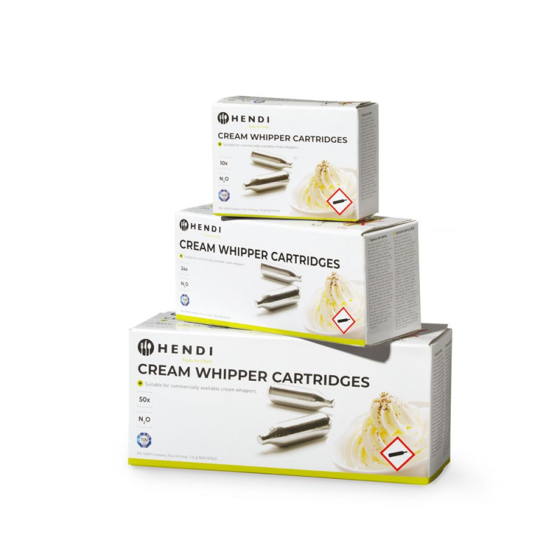 Cartouches pour siphon a chantilly - 50 u (HENDI)  au meilleur prix sur Restock CHR