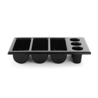 Bac a couverts - Noir - 530x325xH105 mm (HENDI)  au meilleur prix sur Restock CHR