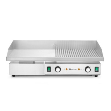 Grill - moitie lisse - moitie rainuree - Budget Line - 400V/4400W - 720x460xH241 mm (HENDI)  au meilleur prix sur Restock CHR