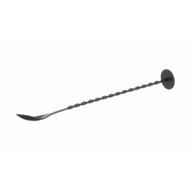 Cuillere a cocktail avec pilon - Noir - 280x35 mm (BarUp)  au meilleur prix sur Restock CHR