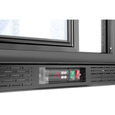 Arriere de bar avec portes coulissantes doubles - 158 L - Noir - 220-240V/160W - 900x520xH865 mm (Arktic)  au meilleur prix sur 