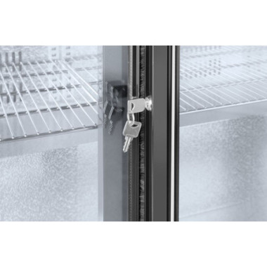 Arriere de bar avec portes coulissantes doubles - 158 L - Noir - 220-240V/160W - 900x520xH865 mm (Arktic)  au meilleur prix sur 
