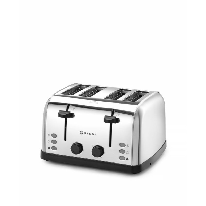 Grille-pain 4 tranches - 240V/1500W - 295x335xH180 mm (HENDI)  au meilleur prix sur Restock CHR