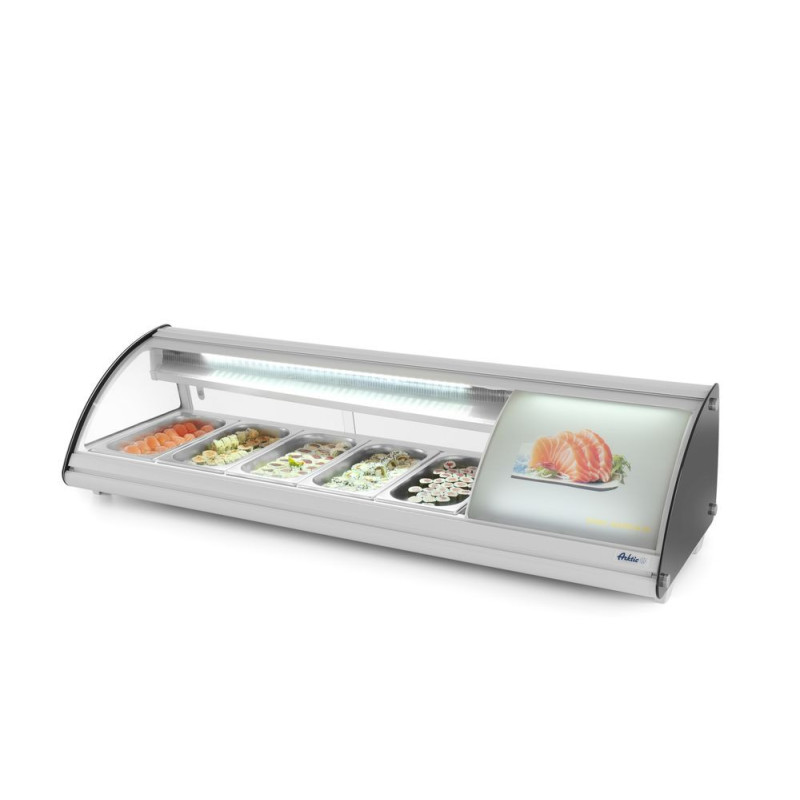 Vitrine a sushis 5x GN 1/3 - 230V/160W - 1307x445xH327 mm (Arktic)  au meilleur prix sur Restock CHR