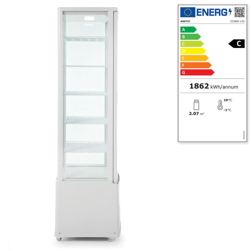 Vitrine refrigeree - 270 litres - Blanc - 230V/290W - 556x526xH1913 mm (Arktic)  au meilleur prix sur Restock CHR