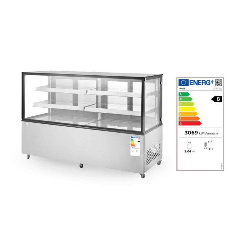 Vitrine refrigeree avec 2 etageres - 610 L - 230V/500W - 1824x677xH1230 mm (Arktic)  au meilleur prix sur Restock CHR