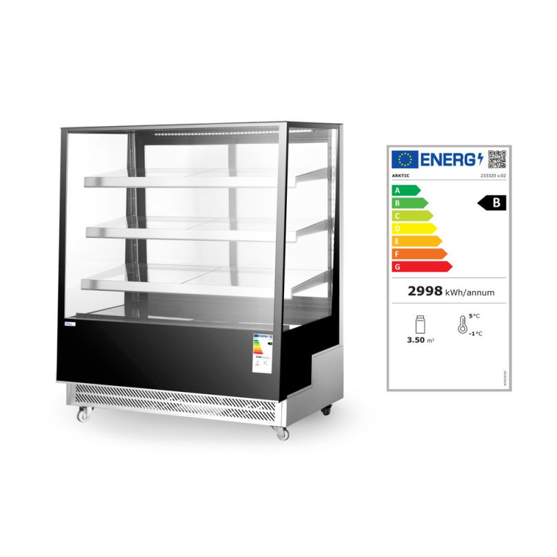 Vitrines refrigerees avec 3 etageres inclinees - 500 L - 230V/490W - 900x833xH1460 mm (Arktic)  au meilleur prix sur Restock CHR