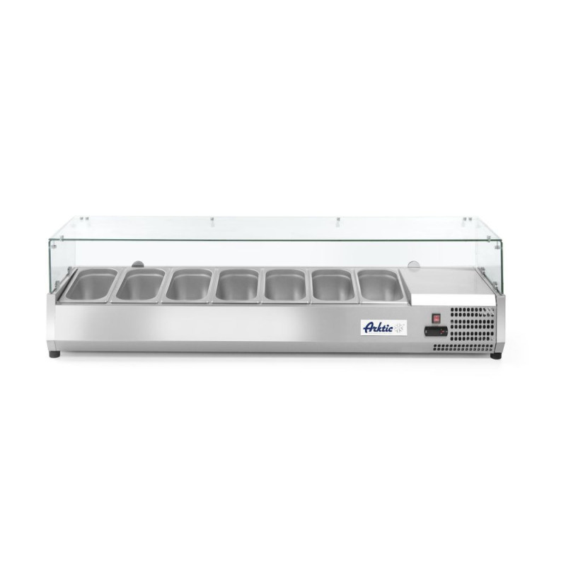 Vitrine refrigeree GN 1/3 - 4x GN 1/3 - 230V/180W - 1208x400xH456 mm (Arktic)  au meilleur prix sur Restock CHR