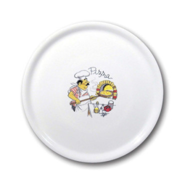 Assiette a pizza Tradition - Blanc - O330 mm (HENDI)  au meilleur prix sur Restock CHR