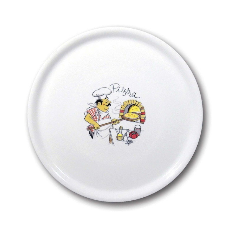 Assiette a pizza Tradition - Blanc - O330 mm (HENDI)  au meilleur prix sur Restock CHR