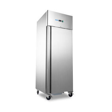 Réfrigérateur 600L GN 2/1 sur roulettes 3 étagères réglables acier inoxydable contrôle numérique - Maxima  au meilleur prix sur 
