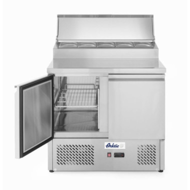 Saladette 2 portes avec vitrine refrigeree GN surelevee 300 L - 230V/310W - 900x702xH1265 mm (Arktic)  au meilleur prix sur Rest