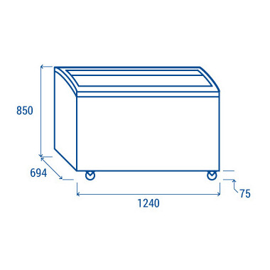 Congélateur à Coffre 400 litres CG 409A - Cool Head  au meilleur prix sur Restock CHR