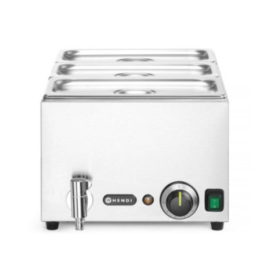 Set bain-marie avec robinet de vidange Ranger - GN 1/1 - 230V/1000W - 605x332xH242 mm (HENDI)  au meilleur prix sur Restock CHR