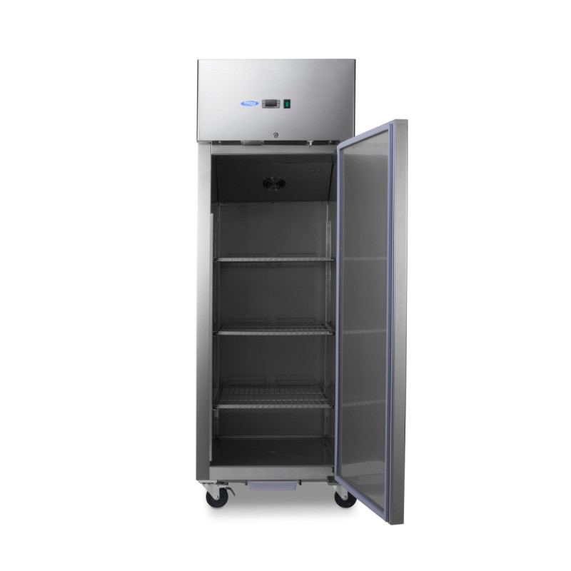 Réfrigérateur 600L GN 2/1 sur roulettes 3 étagères réglables acier inoxydable contrôle numérique - Maxima  au meilleur prix sur 