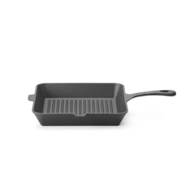 Poele a griller en fonte - Noir - 250x250xH50 mm - Carre (HENDI)  au meilleur prix sur Restock CHR