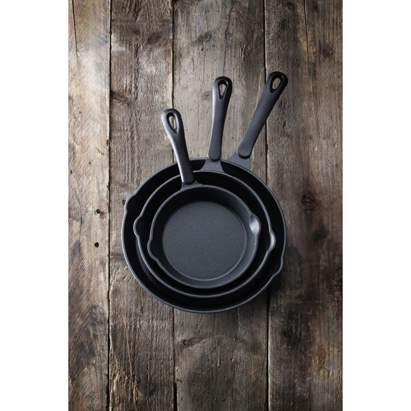 Poele en fonte - Noir - O165xH35 mm (HENDI)  au meilleur prix sur Restock CHR