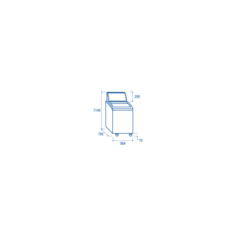 Congélateur Coffre de 150 litres couvercle verre coulissant - Cool Head  au meilleur prix sur Restock CHR