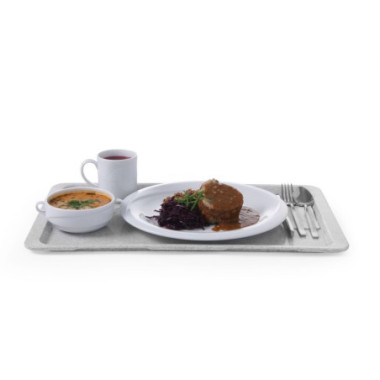 Plateau en polyester pour les restaurants en libre-service - AmerBox - GN 1/1 - Granit - 530x325 mm  au meilleur prix sur Restoc