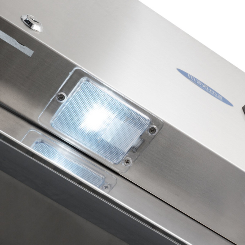 Réfrigérateur 600L GN 2/1 sur roulettes 3 étagères réglables acier inoxydable contrôle numérique - Maxima  au meilleur prix sur 