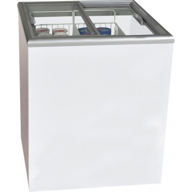 Congélateur Vitrine - 163 L - Couvercle Verre - 16/-23°C - R600a - 0.141 kW - NOVA 22-2BC100A - Saro  au meilleur prix sur Resto