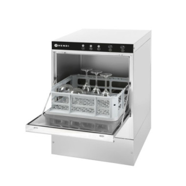 Lave-verre 40x40 - commande electronique - avec pompe de vidange - 230V/2800W - 470x510xH710 mm (HENDI)  au meilleur prix sur Re