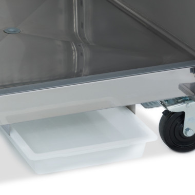 Réfrigérateur 600L GN 2/1 sur roulettes 3 étagères réglables acier inoxydable contrôle numérique - Maxima  au meilleur prix sur 