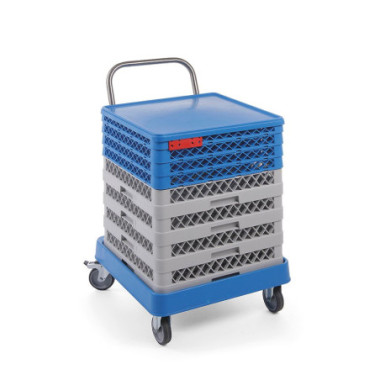 Chariot a casier de lavage avec poignee - 575x545xH920 mm (HENDI)  au meilleur prix sur Restock CHR