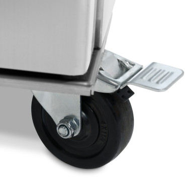 Réfrigérateur 600L GN 2/1 sur roulettes 3 étagères réglables acier inoxydable contrôle numérique - Maxima  au meilleur prix sur 
