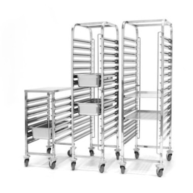 Chariot porte-plateaux - 15 x GN 1/1 - Profi Line - 440x610xH1710 mm (HENDI)  au meilleur prix sur Restock CHR