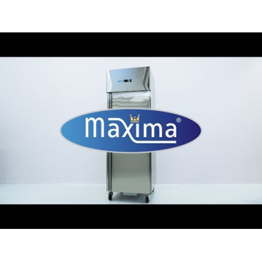 Réfrigérateur 600L GN 2/1 sur roulettes 3 étagères réglables acier inoxydable contrôle numérique - Maxima  au meilleur prix sur 