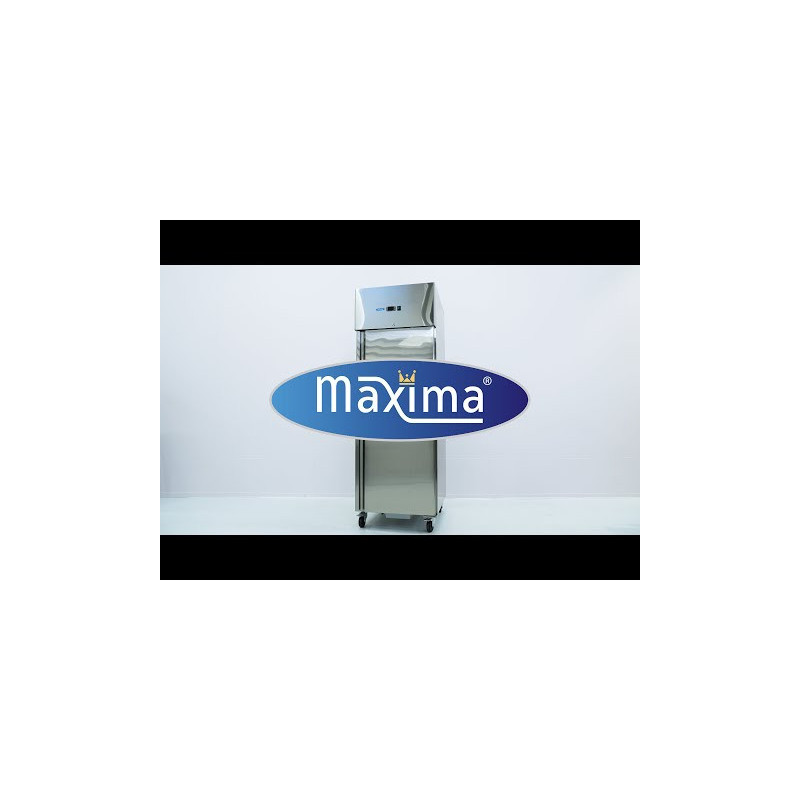 Réfrigérateur 600L GN 2/1 sur roulettes 3 étagères réglables acier inoxydable contrôle numérique - Maxima  au meilleur prix sur 
