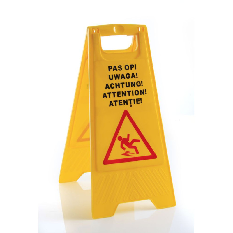 Panneau portant la mention 'ATTENTION!' - 300x460xH615 mm (HENDI)  au meilleur prix sur Restock CHR