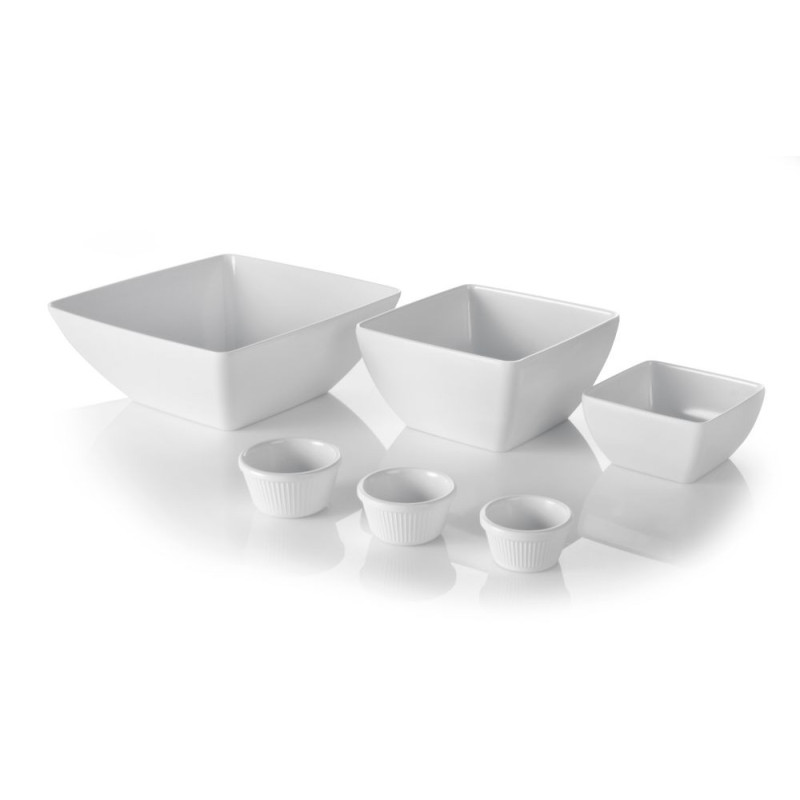 Saladier carre - Blanc - 270x270xH105 mm (HENDI)  au meilleur prix sur Restock CHR