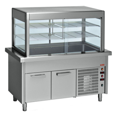 Elément cuve et vitrine réfrigérée sur armoire 6 x GN1/1 - Diamond  au meilleur prix sur Restock CHR